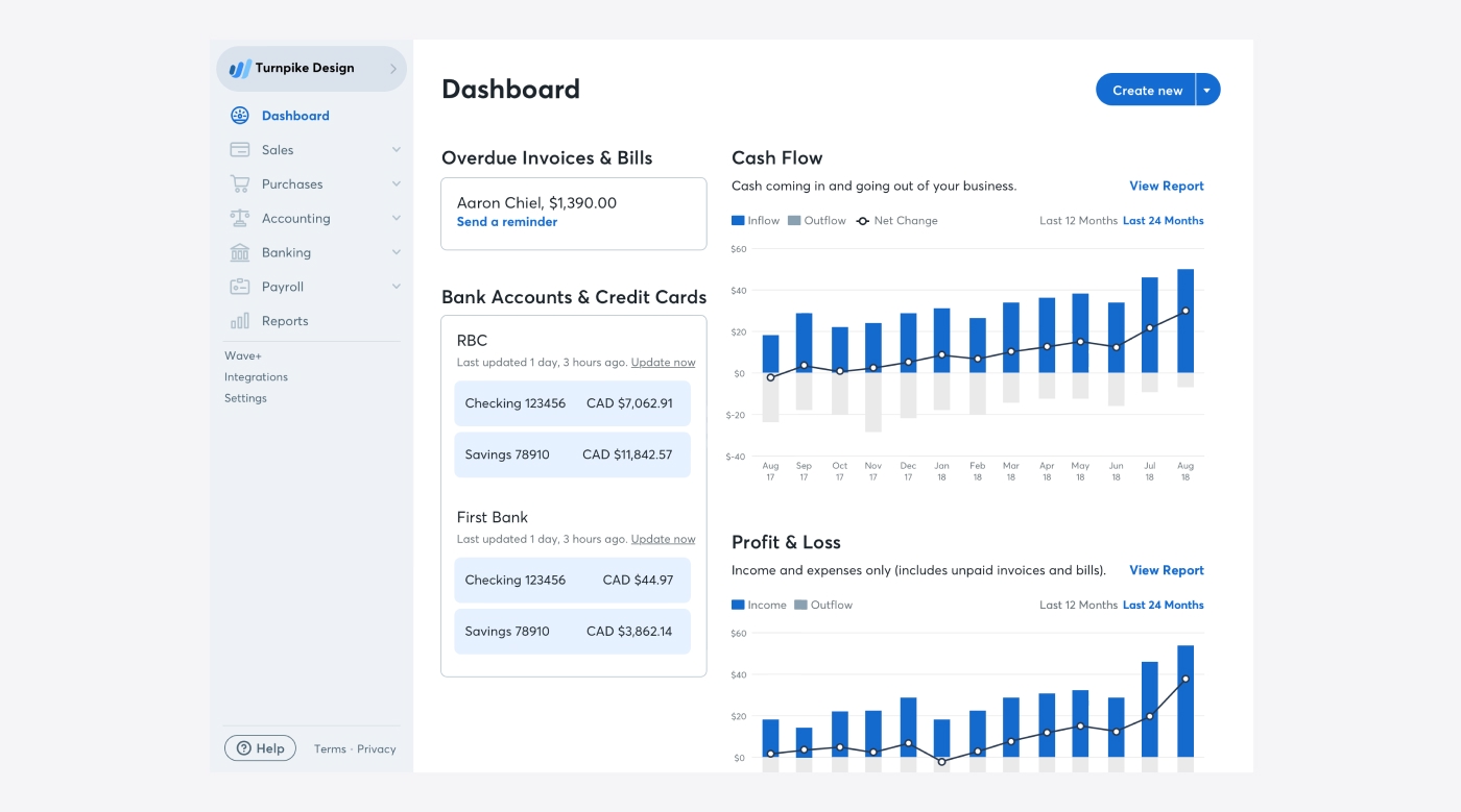 Wave accounting software for small business